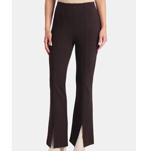 Time and Tru Women’s Flare Ponte Pants Front Slit Black Size L (10–14) NWT